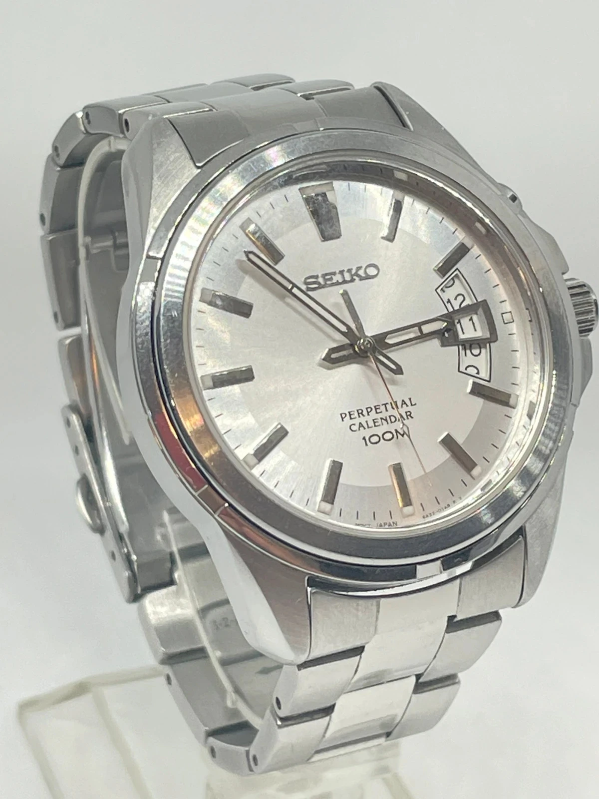 Raro Relógio Seiko SNQ129P1 Calendário Perpétuo 6A32 zafiro 100 m raro Japão importação Europa – photo 3